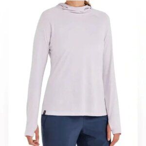 Free Fly Bamboo Lightweight Hoodie II Small Pink Lavender Purple SPF Soft Cotton